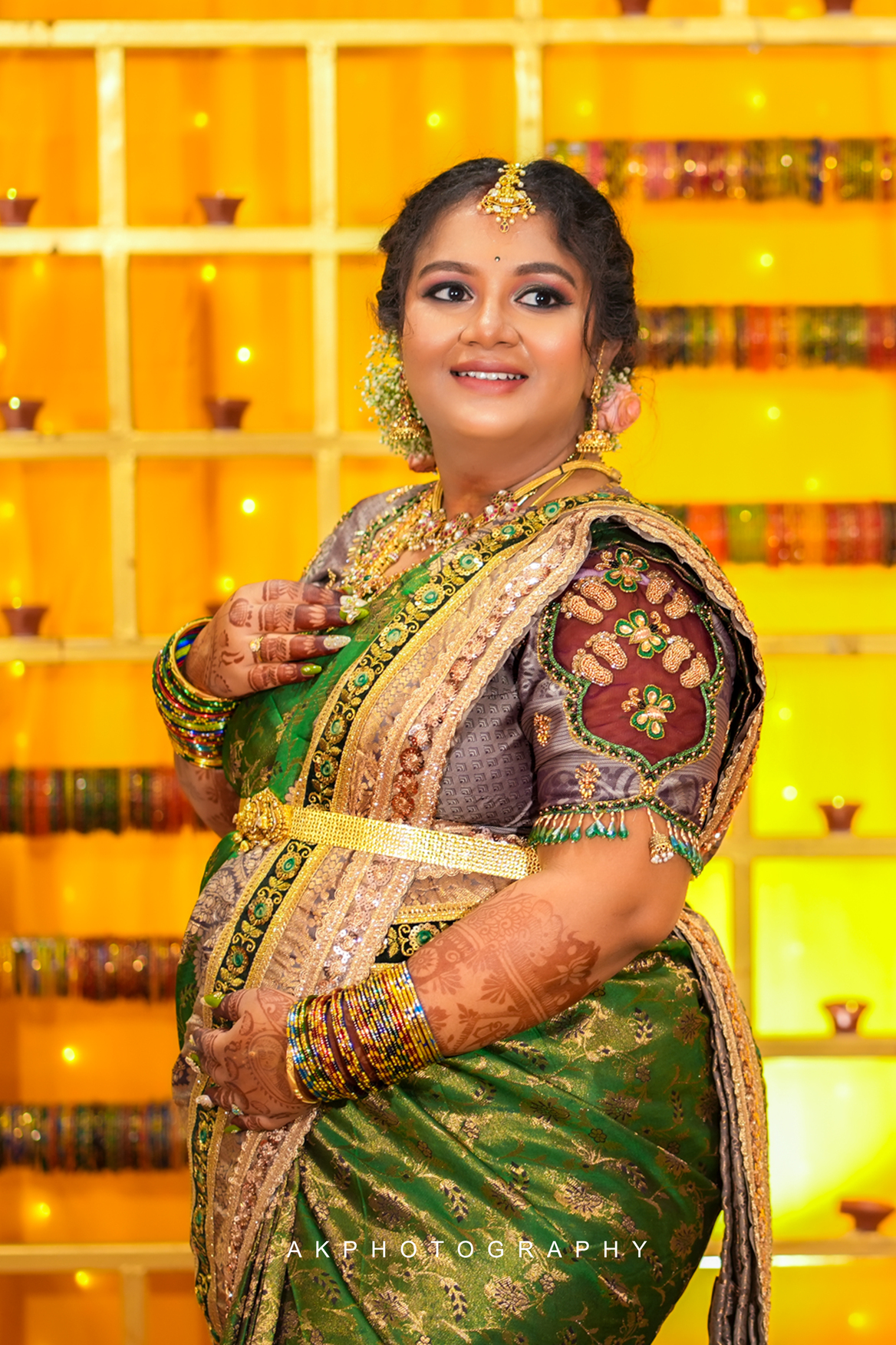 The Art of Capturing Sacred Beginnings: Best Coimbatore Photographers for Traditional Brahmin Seemantham - AK Photography Coimbatore