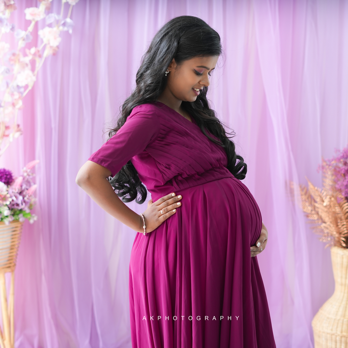 Sowndarya's Beautiful Maternity Shoot by AK Photography: A Celebration of Motherhood