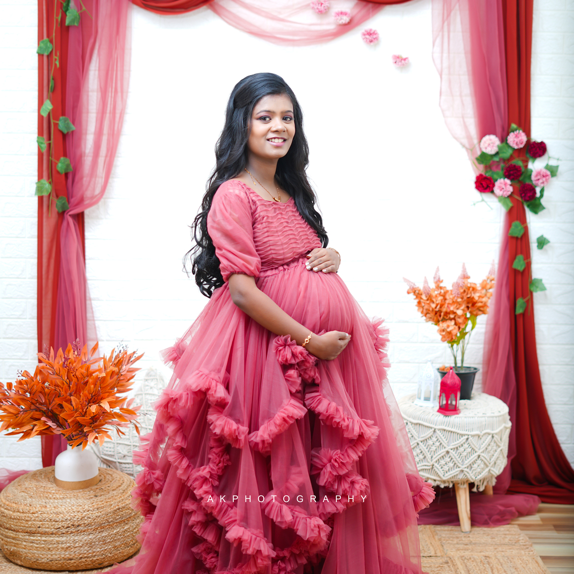 Sowndarya's Beautiful Maternity Shoot by AK Photography: A Celebration of Motherhood