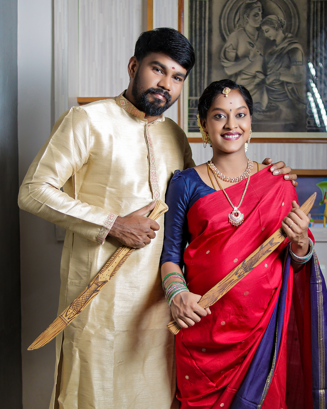 Baby Shower Photoshoot: Celebrating South Asian Traditions in a Tender Maternity Portrait