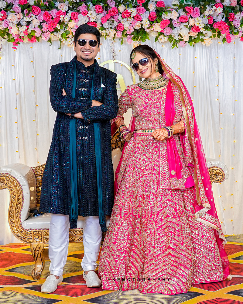 Reception Photoshoot of Juned & Ashima in Coimbatore - Captured by AK Photography
