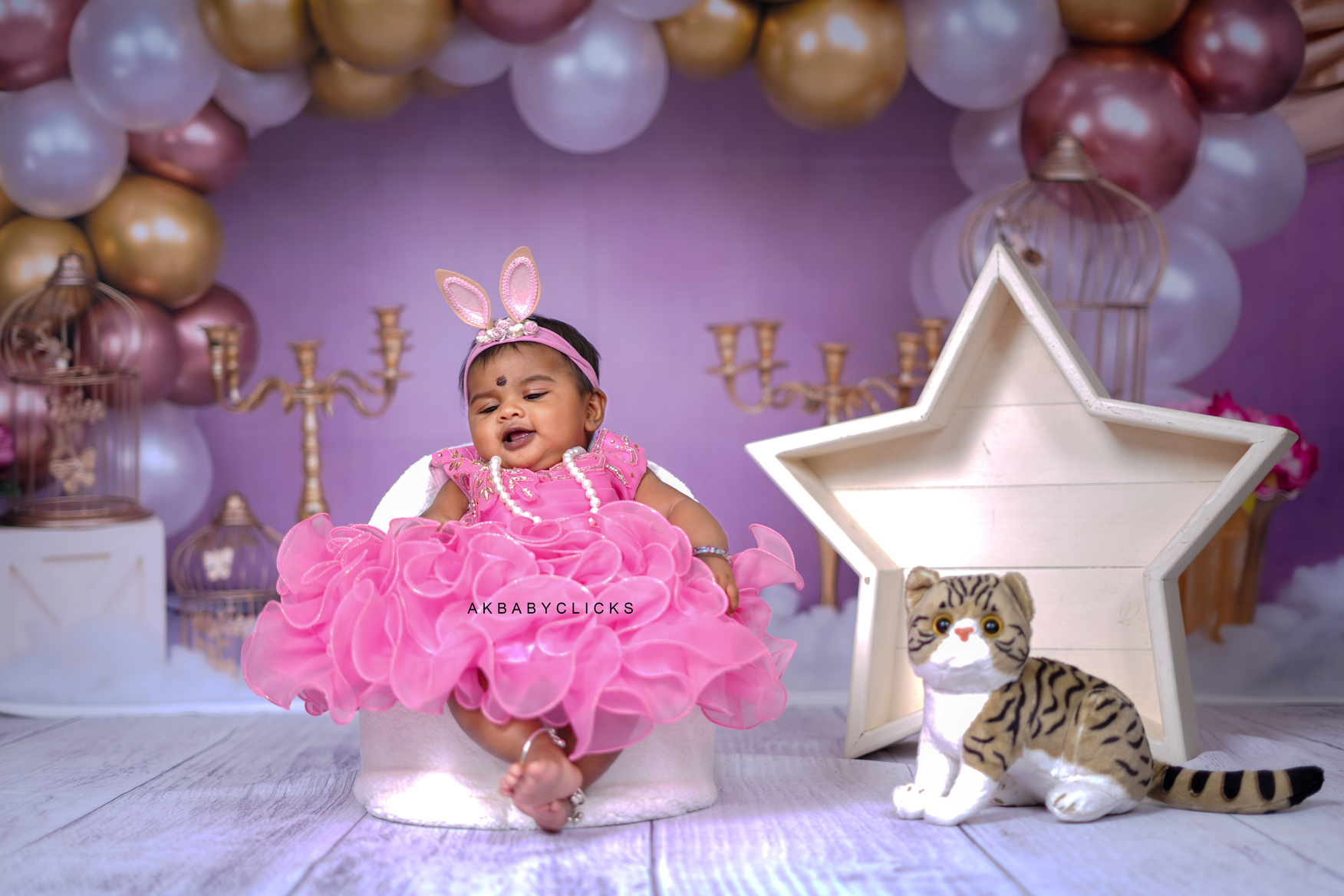 First Birthday Photoshoot Magic: Capturing Baby Inba's Sweetest Smiles & Milestone Memories