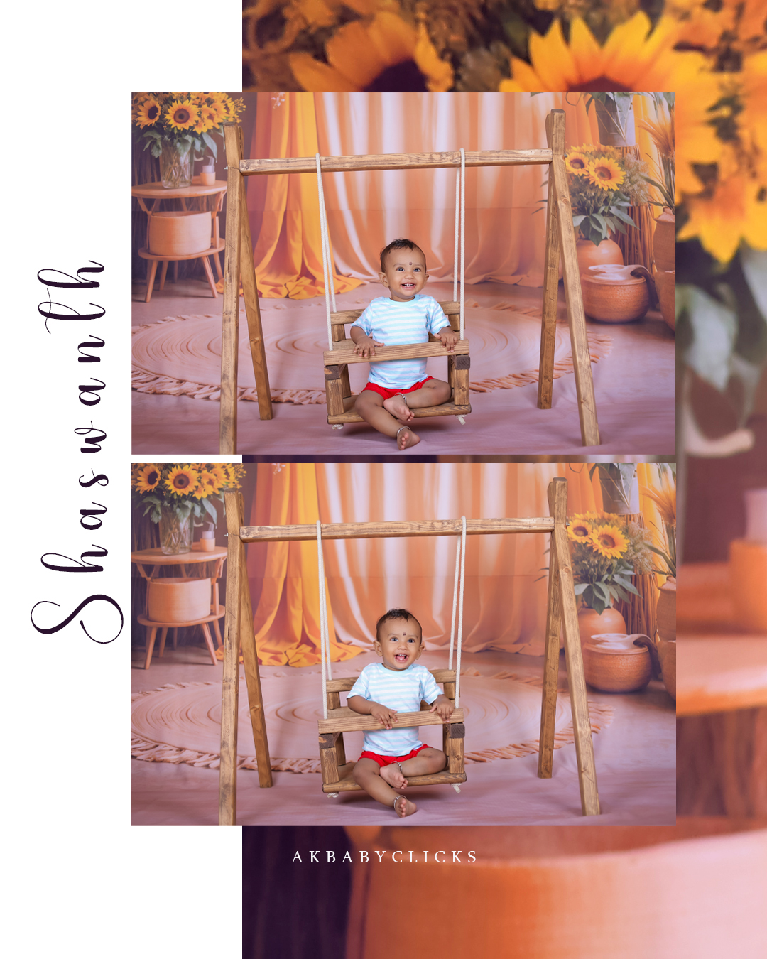 Birthday Photoshoot Magic: Celebrating Little Shaswanth's Special Day with Family