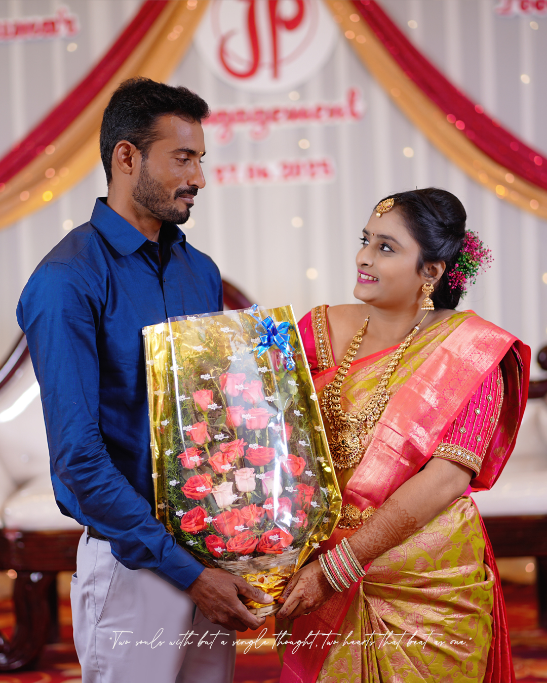 Engagement Photography Poovitha & Jothikumar's Beautiful Love Story in Vadavalli