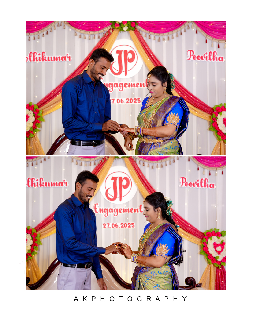 Engagement Photography Poovitha & Jothikumar's Beautiful Love Story in Vadavalli