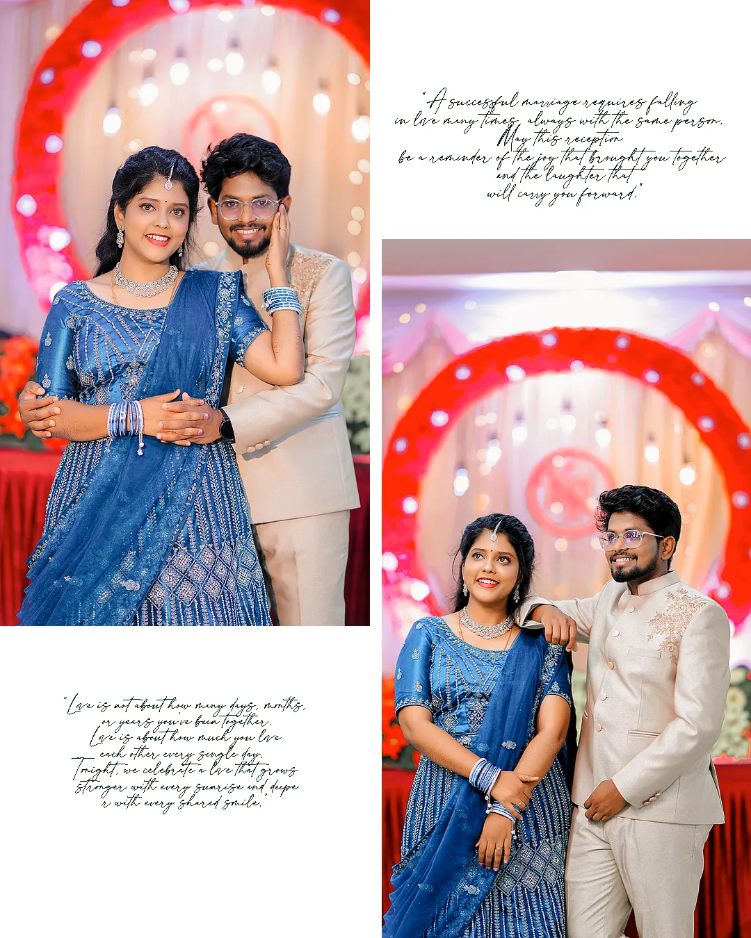 Wedding Reception Photoshoot in Chennai | Karmukilan & Reshma